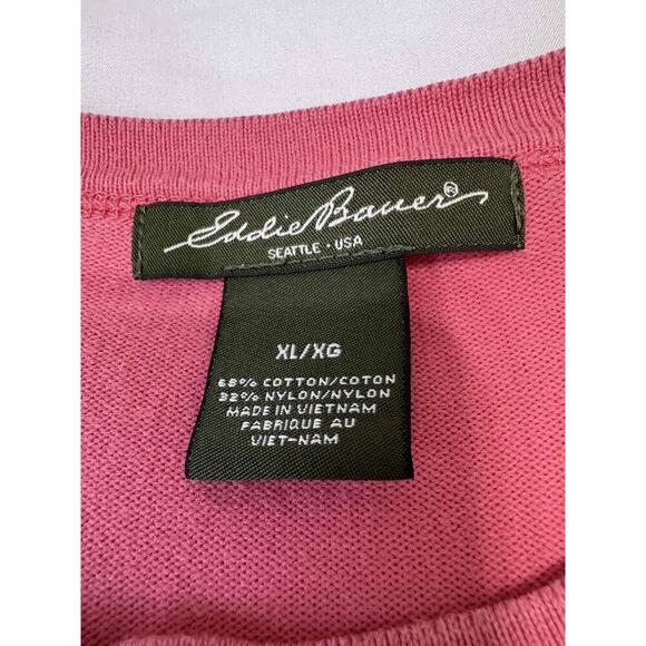 Eddie Bauer Coral 3/4 Sleeves Button Down Cardigan Womens Size Extra Large - Picture 2 of 6